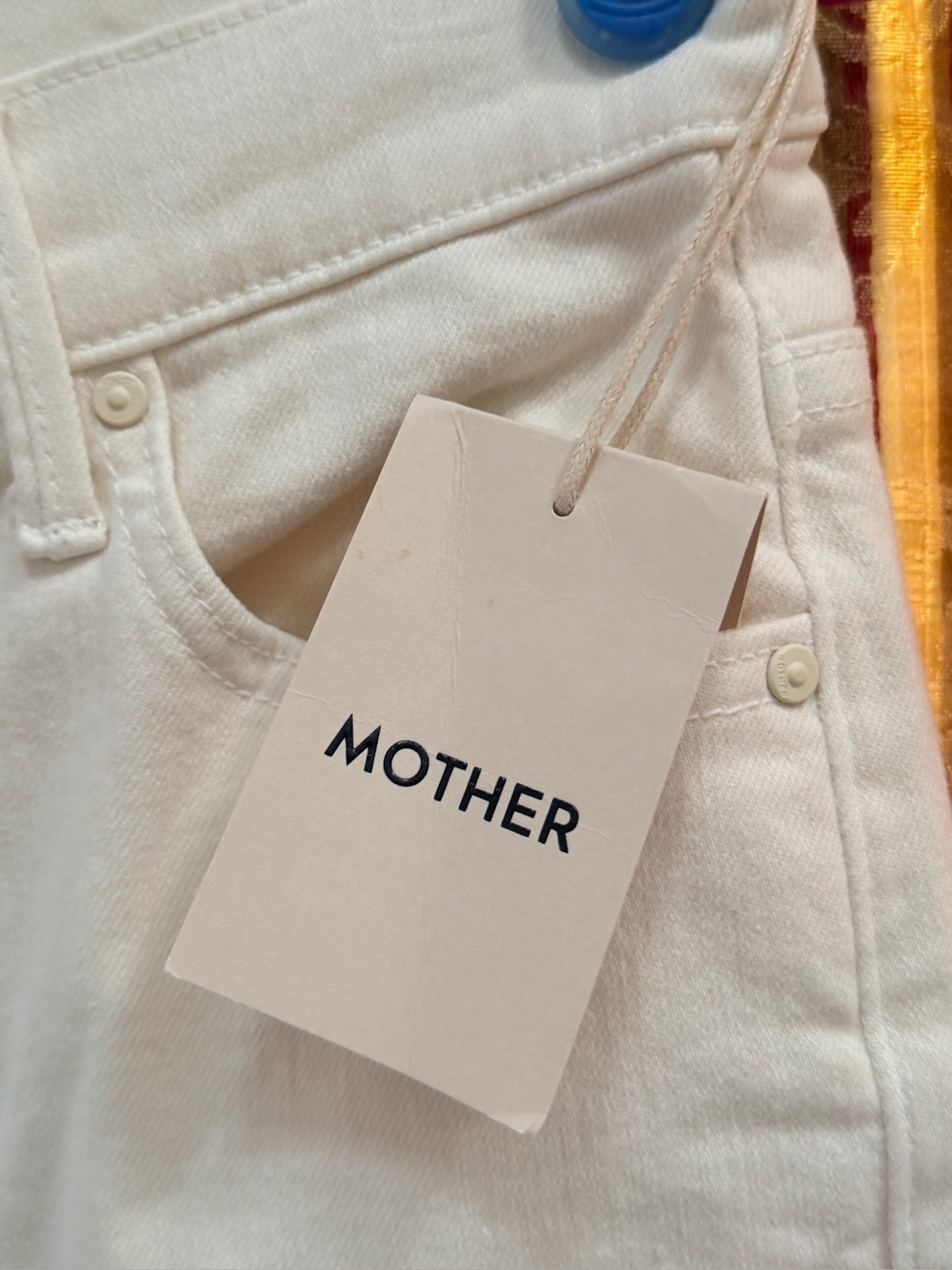 MOTHER White High-Rise Split-Hem Chinos - Picture 2 of 9